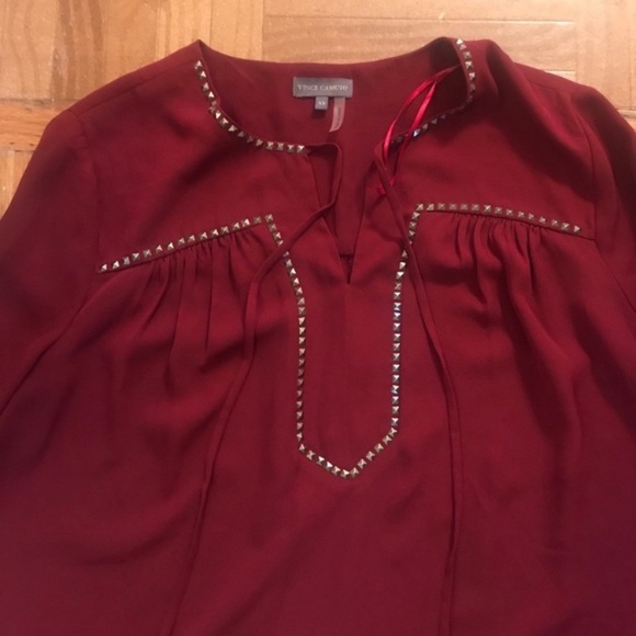 Vince Camuto studded popover blouse. - Picture 3 of 4